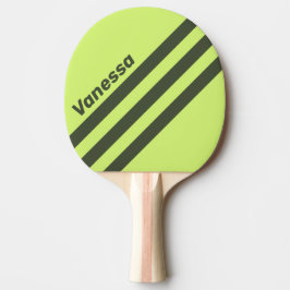 Retro Moos-Fade-Drei-Winkel-Streifendesign mit Nam Tischtennis Schläger