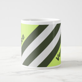 Retro Moos-Fade-Streifen mit Namen Jumbo-Tasse