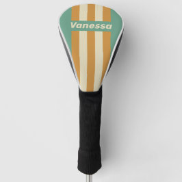 Retro-Moos-Pin-Streifen mit Namen Golf Headcover