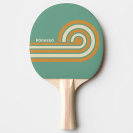 Retro-Moos-Streifen mit Namen Tischtennis Schläger