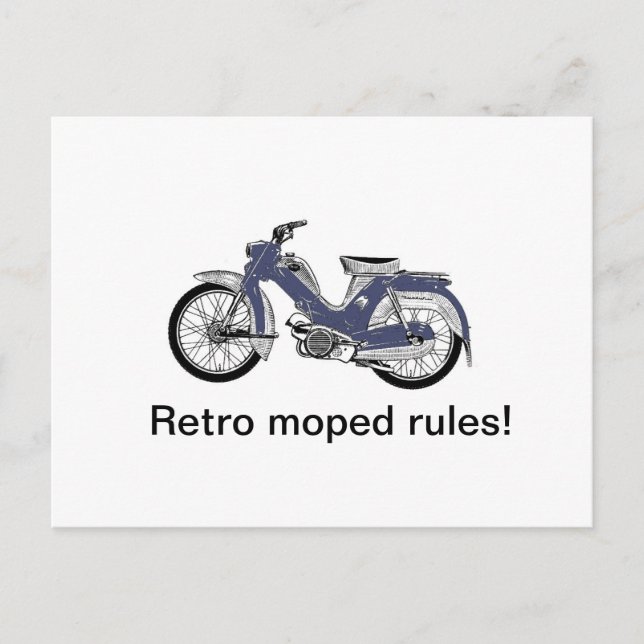 Retro Moped Postkarte (Vorderseite)