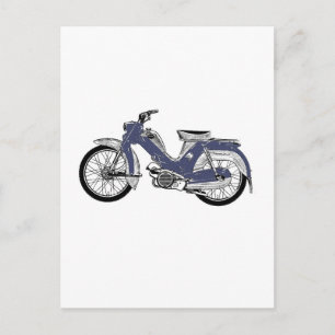 Retro Moped Tunturi Postkarte