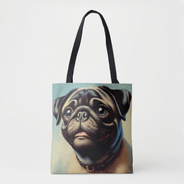 Retro-Mops-Malerei (Vorderseite)