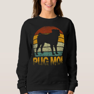 Retro Mops Mama Dackel Hundebesitzerin Mutter Mutt Sweatshirt