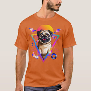 Retro Mops Vintager Hund 80er Krass für Möpsen Übe T-Shirt