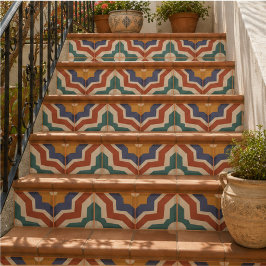 Retro Mosaic Mid Century Geometric Mediterranean Fliese