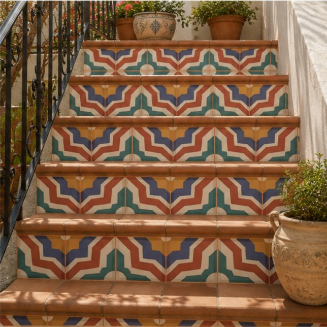 Retro Mosaic Mid Century Geometric Mediterranean Fliese (Von Creator hochgeladen)