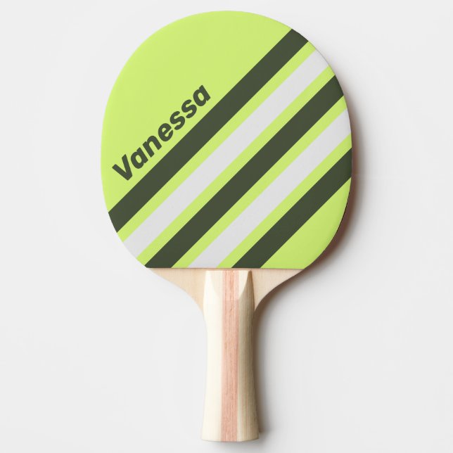 Retro Moss Fade Angled Striping with Name Tischtennis Schläger (Vorderseite)