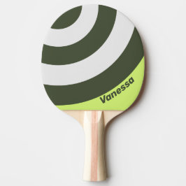 Retro Moss Fade Circle Stripe with Name Tischtennis Schläger