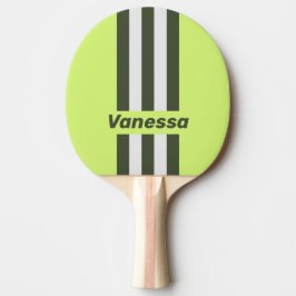 Retro Moss Fade Pin Stripes with Name Tischtennis Schläger