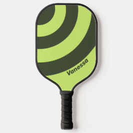 Retro Moss Fade Three Circle Strip mit Name Pickleball Schläger