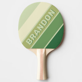 Retro Moss Rainbow Bold mit Name Tischtennis Schläger