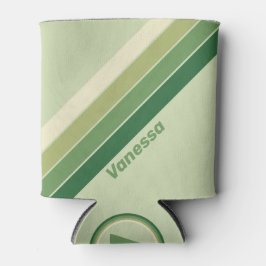 Retro Moss Rainbow Stripes with Name Dosenkühler