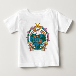 Retro Mother Earth Graphic der 70er Baby T-shirt