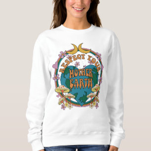 Retro Mother Earth Graphic der 70er Sweatshirt