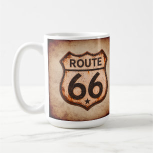 Retro Mother Road abgenutzter Schild Americana Kaffeetasse