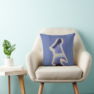 Retro-Motion-Blur-Silhouette-Abstrakt-Wurfkissen Kissen