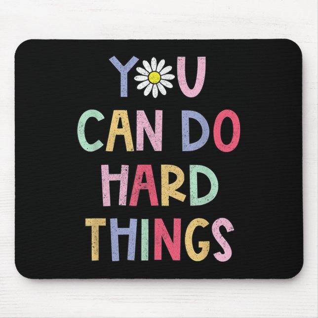 Retro Motivational School Teacher Quote Men Women  Mousepad (Vorne)