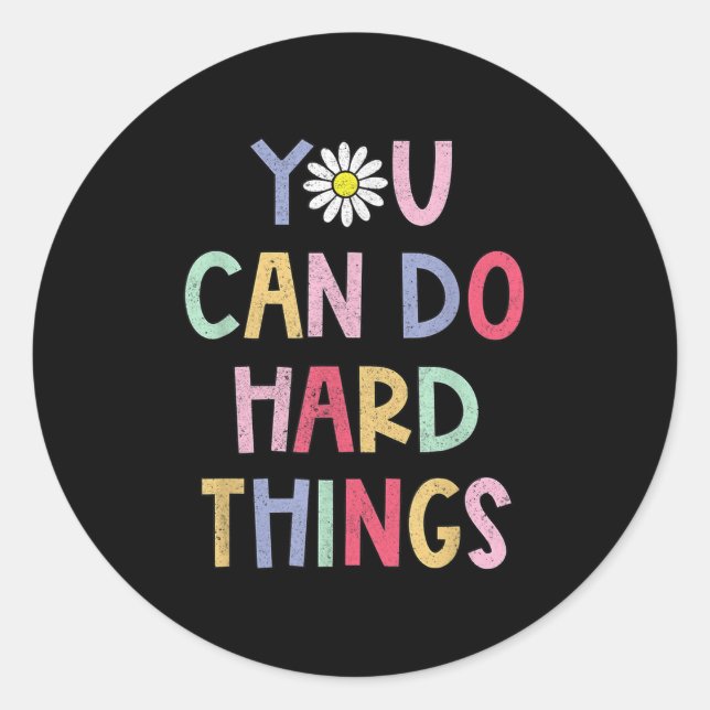 Retro Motivational School Teacher Quote Men Women  Runder Aufkleber (Vorderseite)