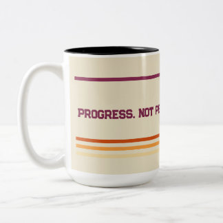 Retro-Motivations-Kaffeetasse – Fortschritt, nicht Zweifarbige Tasse