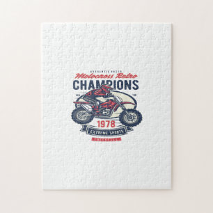 Retro-Motocross-Meister Puzzle