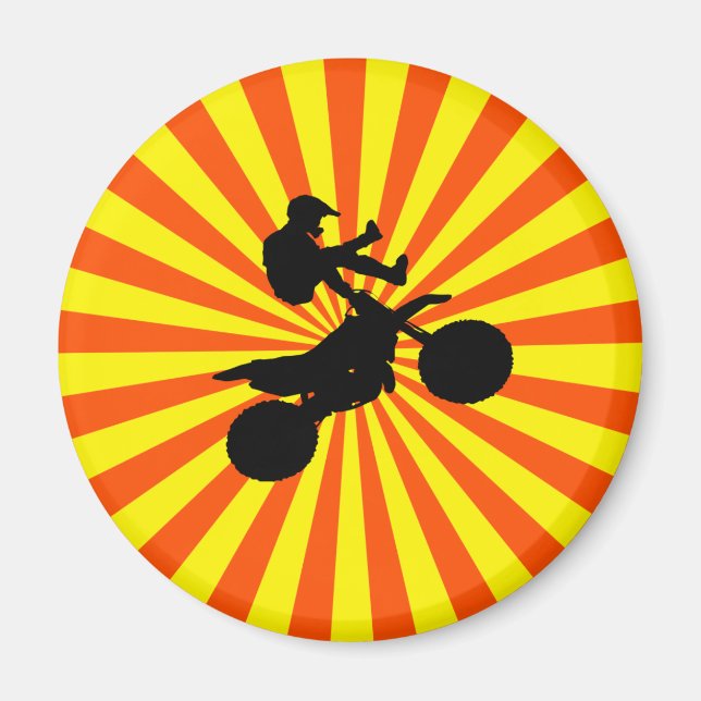 RETRO-MOTOKROSS MAGNET (Vorne)