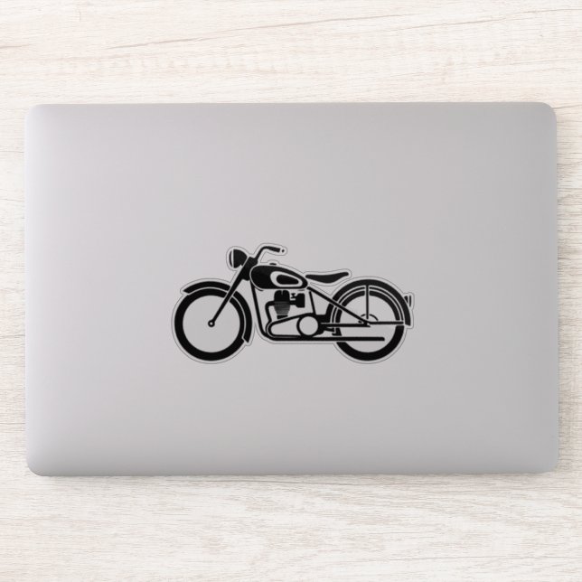 Retro Motorbike Lover Geschenksticker Aufkleber (Computer)