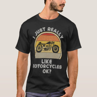 Retro Motorcycle  For Men Motorcycle  Biker T-Shirt