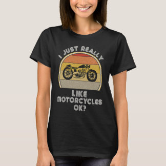 Retro Motorcycle  For Men Motorcycle  Biker T-Shirt