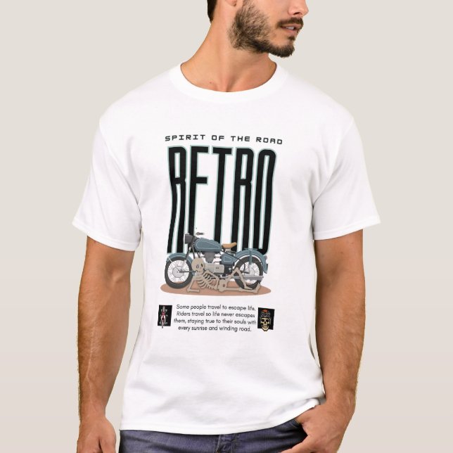 Retro Motorcycle Rider Shirt– Spirit of the Road T-Shirt (Vorderseite)