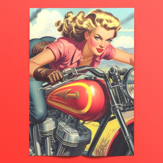 Retro-Motorrad-Button Seidenpapier (Von Creator hochgeladen)