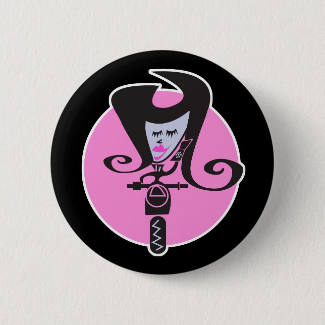 Retro-Motorrad-Chic Button (Vorderseite)