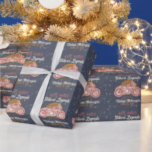 Retro-Motorrad-Geschenkpapier Geschenkpapier
