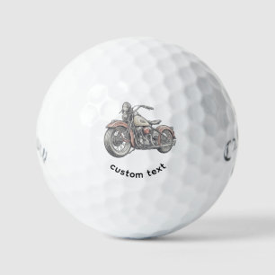 Retro-Motorrad-Golfbälle - Vintage-Fahrrad-Geschen Golfball
