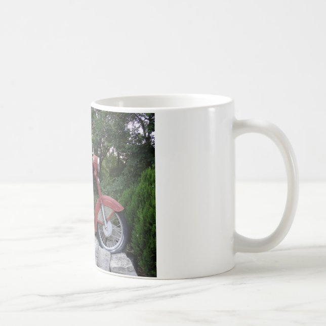 Retro Motorrad Klassische weiße Tasse (Rechts)