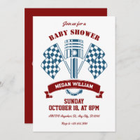 Retro Motorrad-Rennmaschine Babydusche