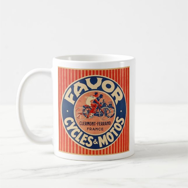 Retro Motorradanzeige der Bevorzugung Kaffeetasse (Links)