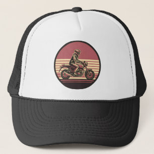 Retro Motorradfahrer - Vintager Sonnenuntergang Bi Truckerkappe