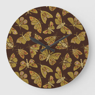 Retro-Motten der 1970er Große Wanduhr