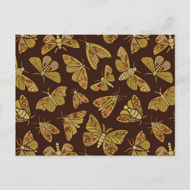 Retro-Motten der 1970er Postkarte (Vorderseite)