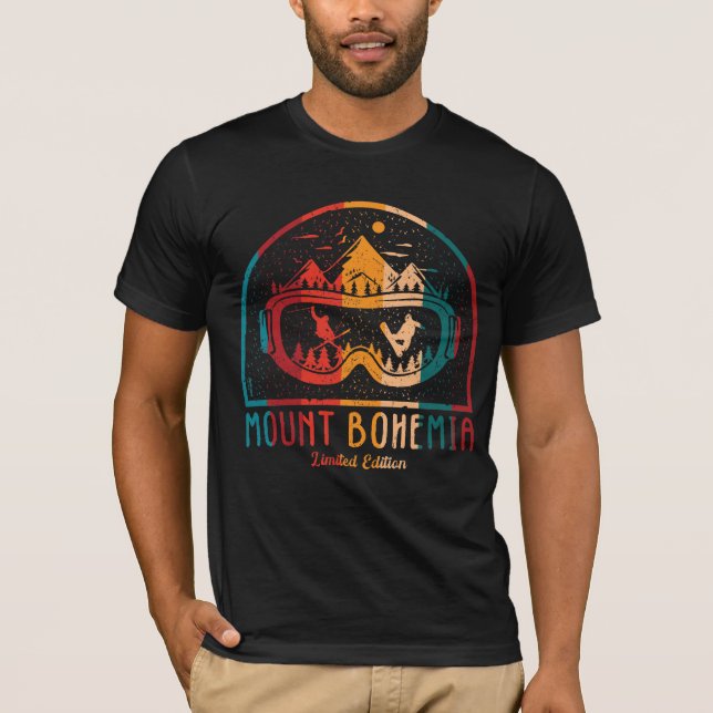 Retro Mount Bohemia Ski T-Shirt (Vorderseite)