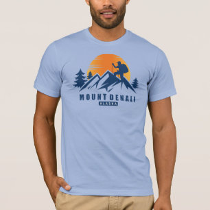 Retro Mount Denali Wandern T - Shirt