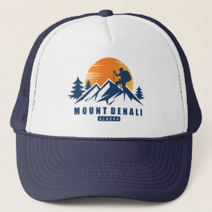 Retro Mount Denali Wandern T - Shirt Truckerkappe