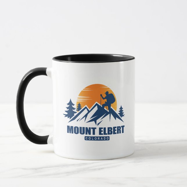 Retro Mount Elbert Hike T - Shirt Tasse (Links)