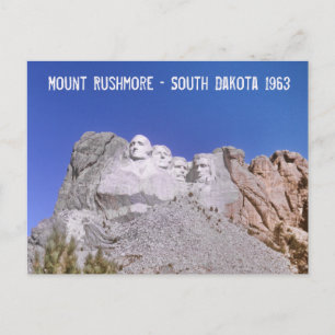 Retro Mount Rushmore - South Dakota 1963 Postkarte