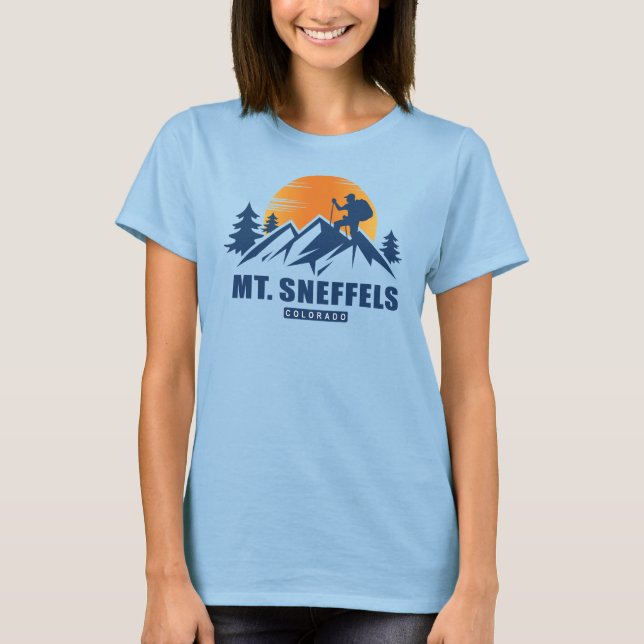 Retro Mount Sneffels Wandern T - Shirt (Vorderseite)