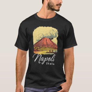Retro Mount Vesuvius Napoli Italia Neapel Italien T-Shirt