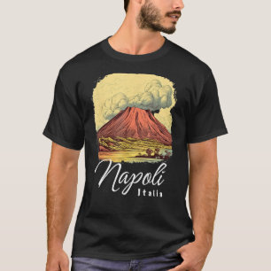 Retro Mount Vesuvius Napoli Italia Neapel Italien  T-Shirt