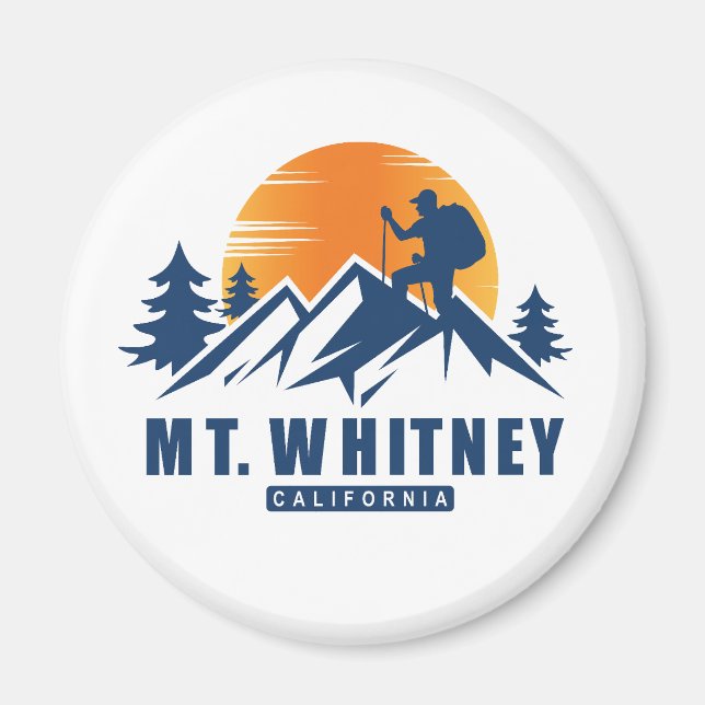 Retro Mount Whitney Hike T - Shirt Magnet (Vorne)