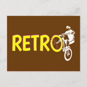 Retro Mountain Bike Rad Stand Postkarte